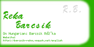 reka barcsik business card
